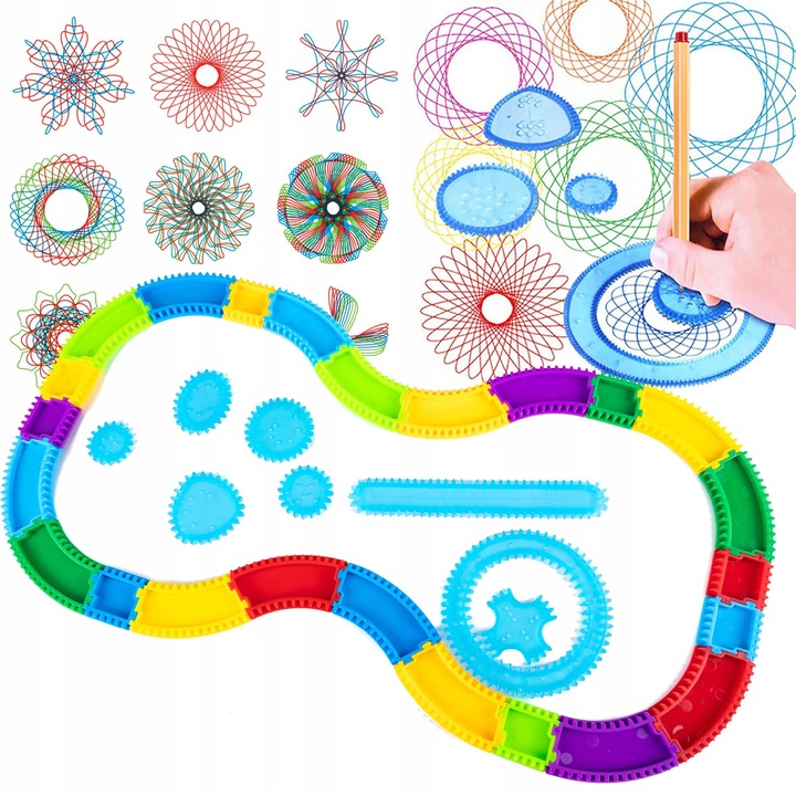 Spirograf Zestaw Do Rysowania 3D Dla Dzieci Szablony Gratis Kreatywna