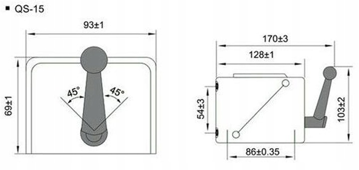 WŁĄCZNIK WYŁĄCZNIK ŁĄCZNIK KRZYWKOWY W OBUDOWIE LEWO PRAWO 3 FAZY 15A 380V