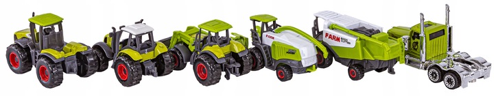 ZESTAW Traktorów TIR FARMA dla Dzieci Kombajn Zwierzęta Pojazdy Rolnicze