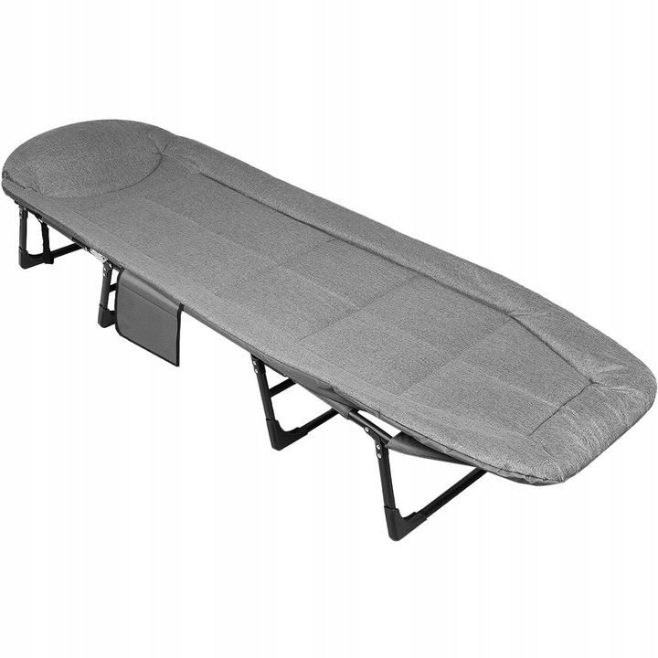 Leżak Solidne Składane Łóżko Turystyczne Kempingowe Regulowane Polowe 200cm