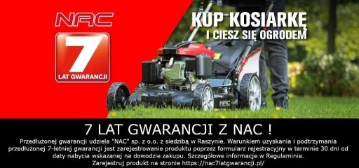 KOSIARKA SPALINOWA BEZ NAPĘDU NAC LP42-300 BRIGGS SZEROKOŚĆ 42 CM LEKKA