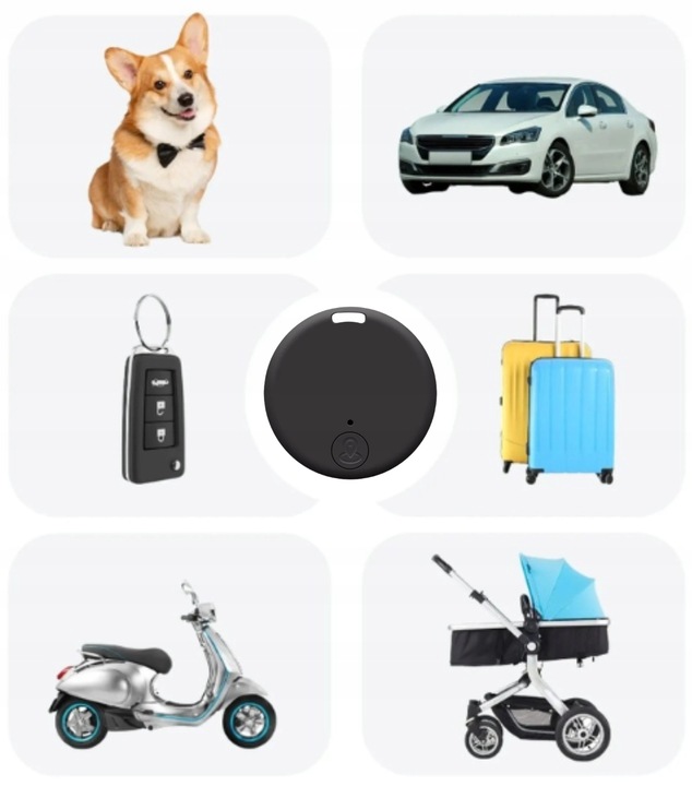LOKALIZATOR KLUCZY PORTFELA GPS BRELOK MINI DŹWIĘKOWY BLUETOOTH ANDROID IOS