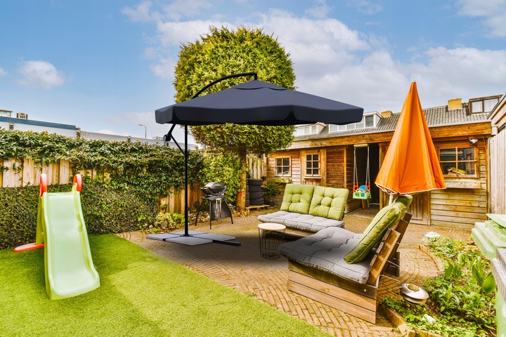 PARASOL OGRODOWY SKŁADANY NA WYSIĘGNIKU 350CM ANTRACYT +POKROWIEC GRAFITOWY