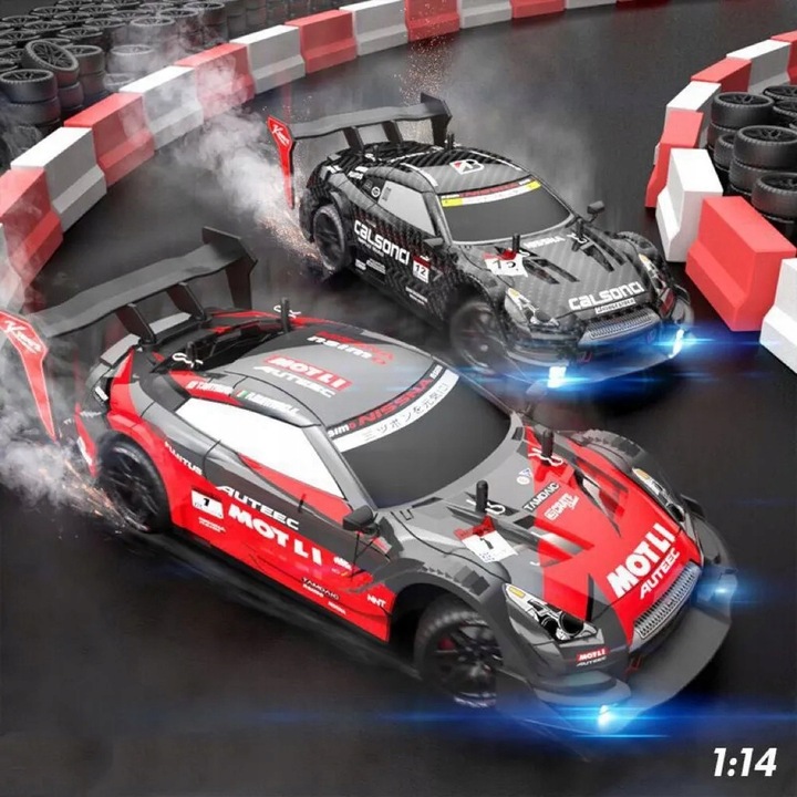 SAMOCHÓD RC DO DRIFTU AUTO WYŚCIGOWE ZDALNIE STEROWANE DRIFT 4x4 PILOT 2,4