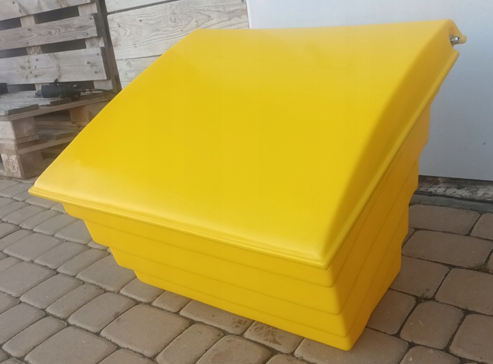 POJEMNIK skrzynia piasek piach sól drogową sorbent 70L PPM 70 litrów ŻÓŁTY