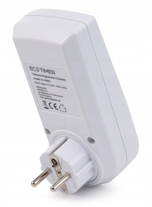 Programator Czasowy Timer Włącznik Prądu Zasilania Tygodniowy Polskie Menu