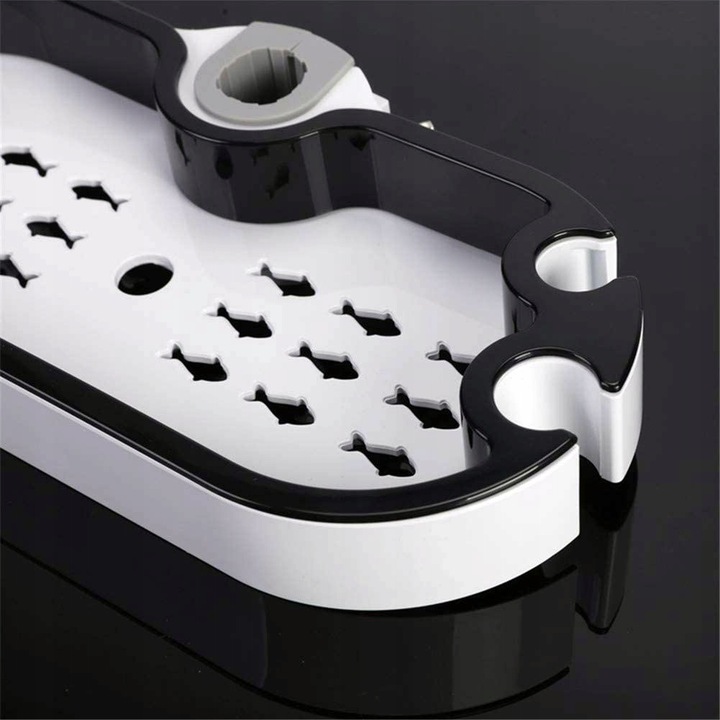 PÓŁKA ŁAZIENKOWA MOCOWANA NA DRĄŻEK PRYSZNICOWY POD PRYSZNIC WISZĄCA