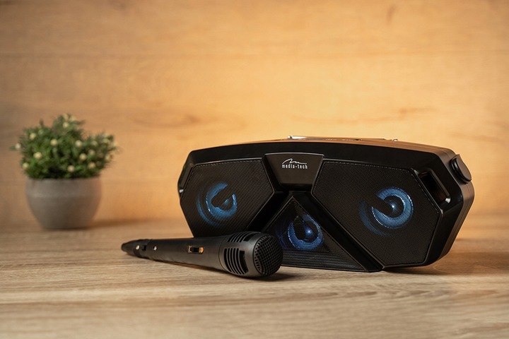 Głośnik Bluetooth MP3 radio FM mikrofon KARAOKE akumulator dla dzieci śpiew