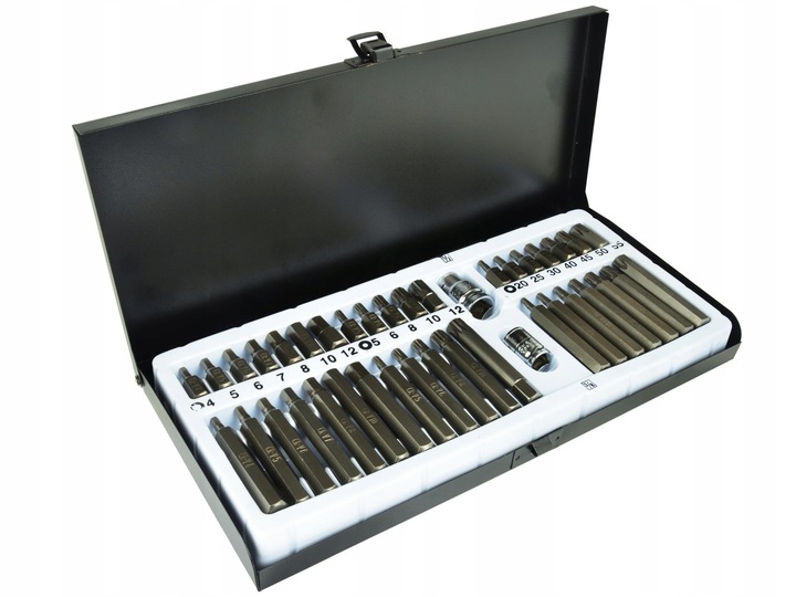 ZESTAW KLUCZE TORX SPLINE IMBUS HEX BITY 40szt CrV