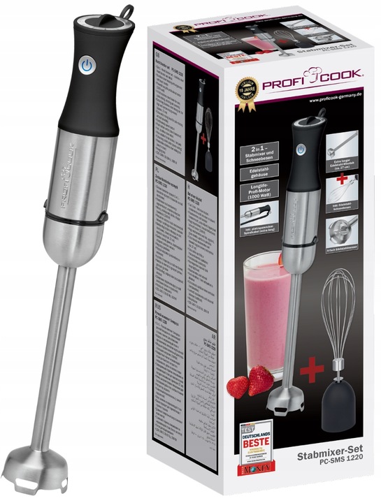 BLENDER RĘCZNY MIKSER ROBOT ROZDRABNIACZ MALAKSER WIELOFUNKCYJNY 1000W