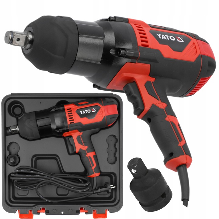 YATO ELEKTRYCZNY KLUCZ UDAROWY 3/4" 1200W/2000NM + ADAPTER WALIZKA YT-82025