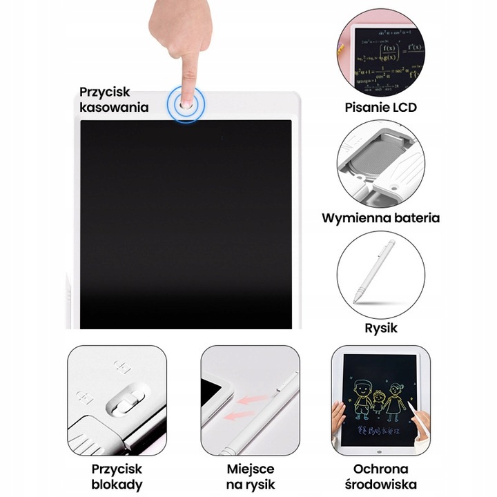 ALILO MAGICZNA TABLICA TABLET DLA DZIECI DO RYSOWANIA ZNIKOPIS 3+