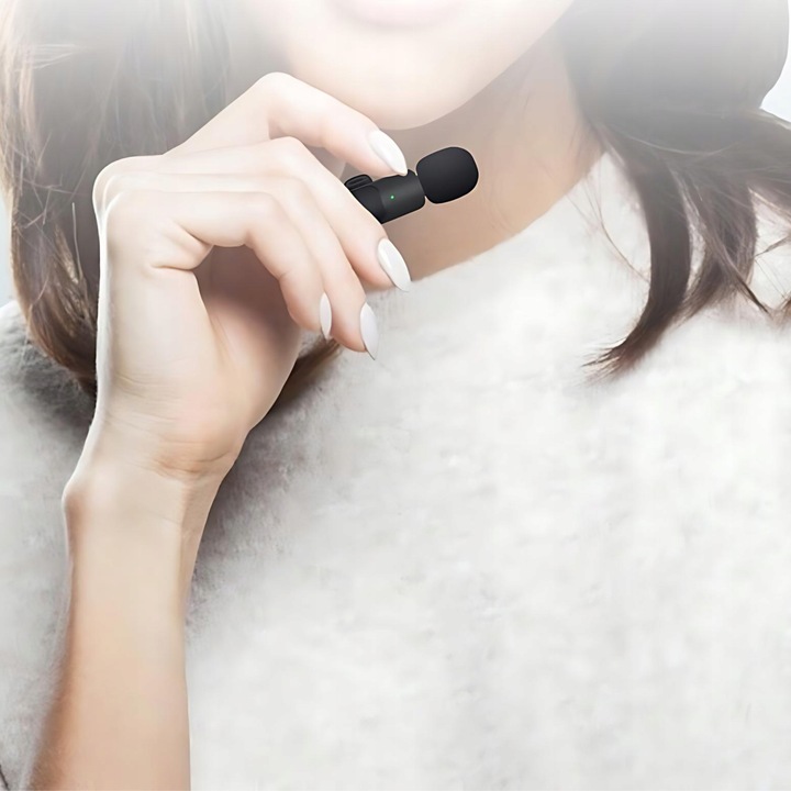 ZESTAW 2x MIKROFON KRAWATOWY BEZPRZEWODOWY USB C NA KLIPS USBC 2 MIKROFONY