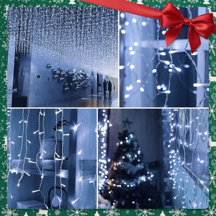 SOPLE LED 500 LAMPKI ZIMNE WISZĄCE 24M ZEWNĘTRZNE WEWNĘTRZNE EFEKT FLASH