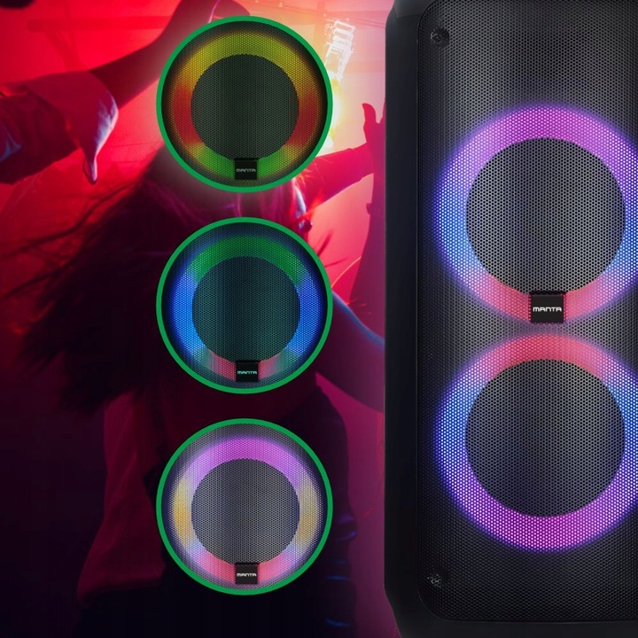 Głośnik Karaoke Bluetooth MANTA ATTIS Mikrofon USB Power Audio Przenośny