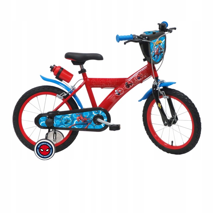 Rower dziecięcy SPIDER MAN, czerwony, 16 cali