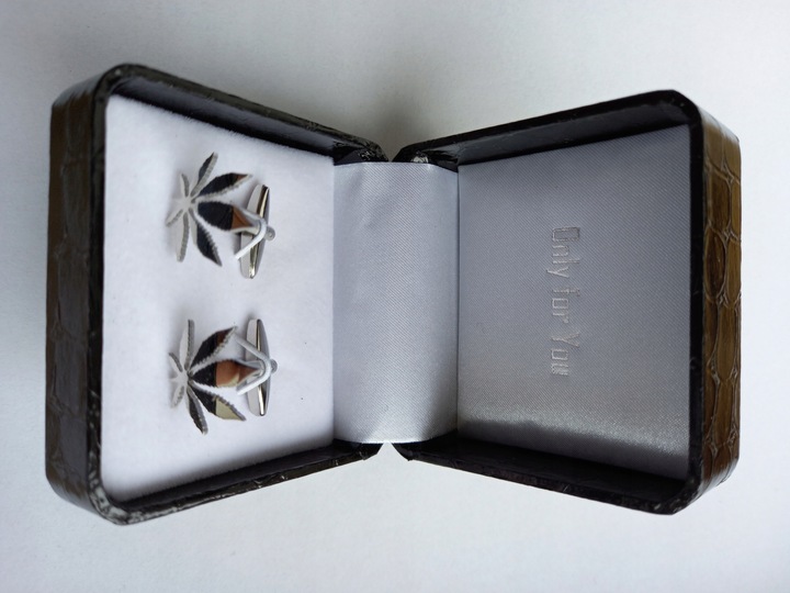 Spinki do mankietów koszul EXC Marihuana