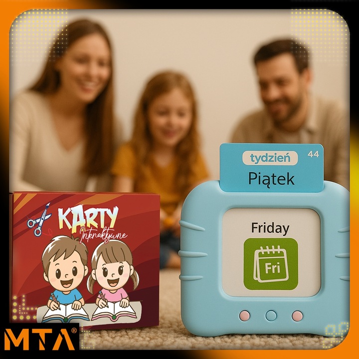 Czytnik Kart Do Nauki słówek POLSKI ANGIELSKI 1020+ SŁÓW TRZY TRYBY JĘZYKÓW