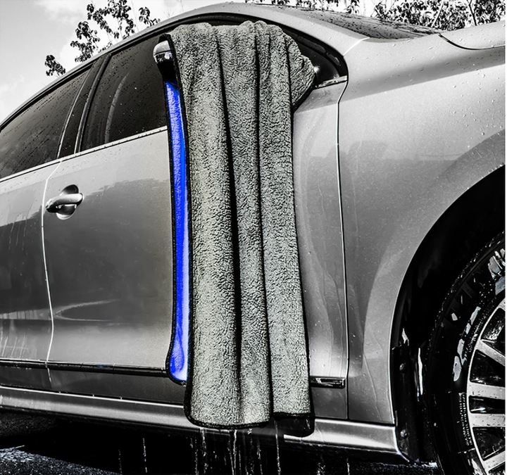 PUSZYSTY RĘCZNIK DO OSUSZANIA AUTA LAKIERU 90x60 Z MIKROFIBRY GRUBY CHŁONNY