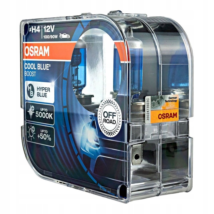 Osram Żarówki Cool Blue Boost Hyper H4 5000K +50%