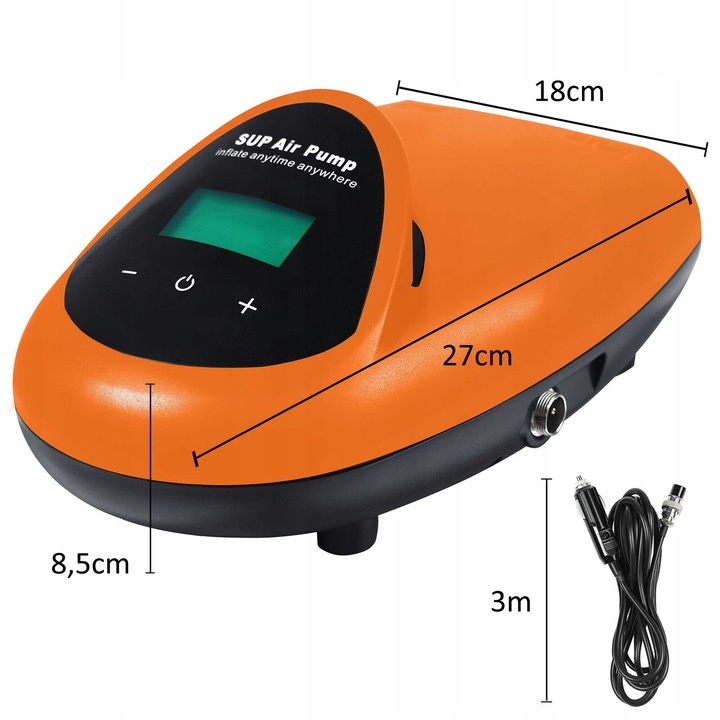 POMPA ELEKTRYCZNA 12V 0-20 PSI NADAJE SIĘ DO DESKI KAJAKOWEJ SUP