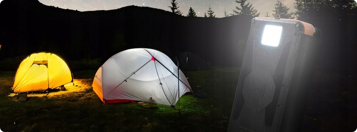 WEBSKI POWERBANK SOLARNY MOCNE 4 PANELE SOLARNE POJEMNOŚĆ 20000MAH USB-C