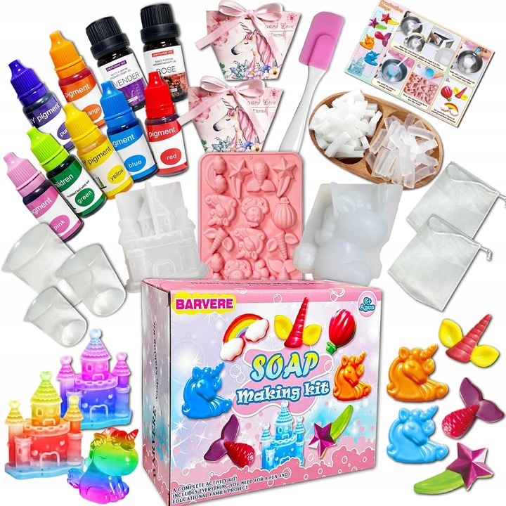 MYDLARSKI ZESTAW DO ROBIENIA MYDEŁEK MYDŁA DLA DZIECI KREATYWNY DIY PREZENT