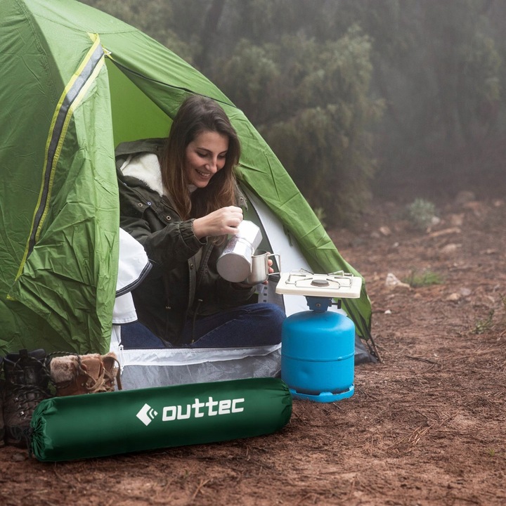 MATA SAMOPOMPUJĄCA KARIMATA DMUCHANA TREKKINGOWA Z PODUSZKĄ 193X68X3,5CM