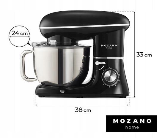 ROBOT KUCHENNY MIKSER PLANETARNY MISA 6.2L MOCNY 3 MIESZADŁA + PRZEPISY