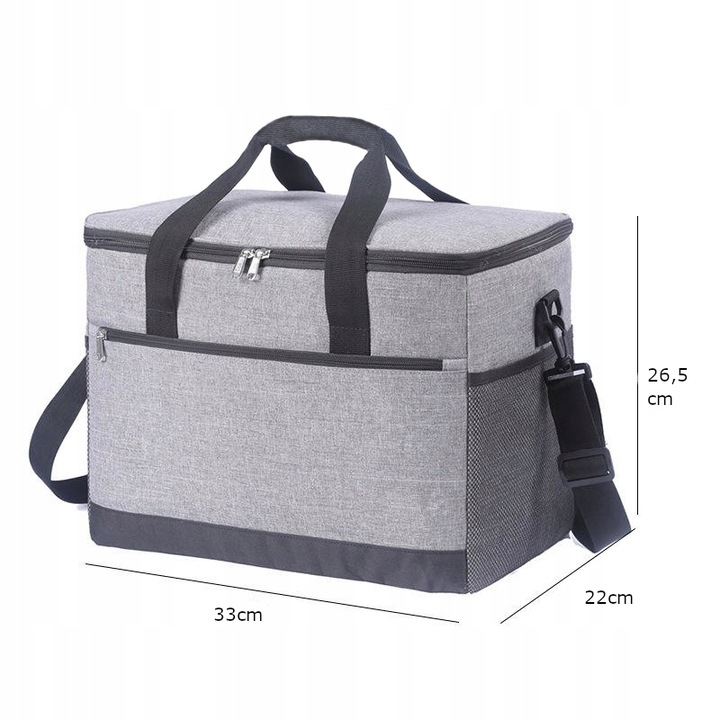 TORBA TERMICZNA na LUNCH BOX na jedzenie torba ŚNIADANIOWA na ramie 20L XL