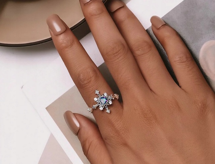 Pierścionek Ażurowy Czarny Krzyż srebro regulowany s925 +pudełko