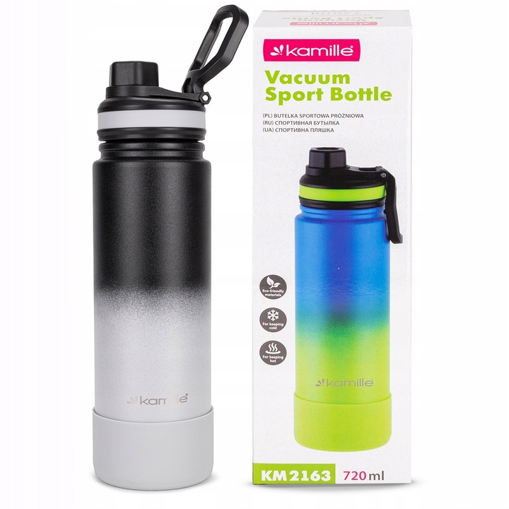 KUBEK TERMICZNY stalowy duży TERMOS do kawy herbaty szczelny KAMILLE 720ml