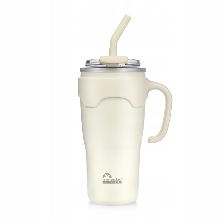 Kubek Termiczny Ze Słomką Majestic Sport Jelly 650 ml Biały