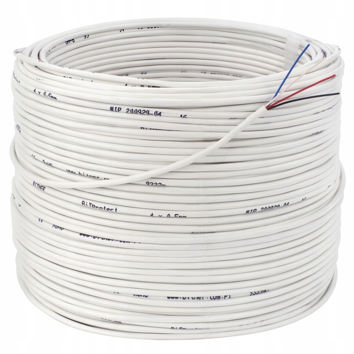 PRZEWÓD KABEL DOMOFON ALARM STEROWANIE YTDY 4 4x0,5 BITNER 100M MIEDŹ DRUT