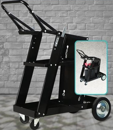 WÓZEK SPAWALNICZY DO SPAWAREK Z PÓŁKĄ NA BUTLE STABILNY MIG MAG MMA TIG