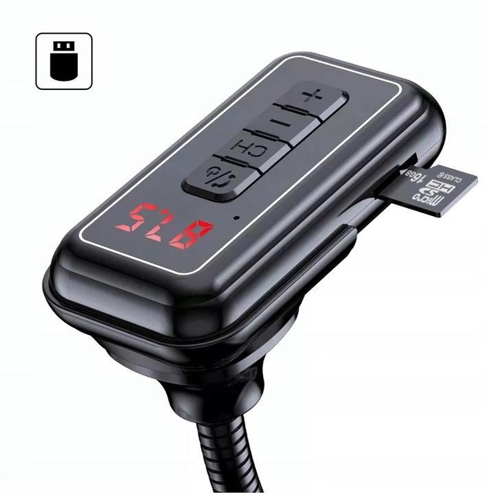 TRANSMITER FM BLUETOOTH ODBIORNIK AUX UNIWERSALNY