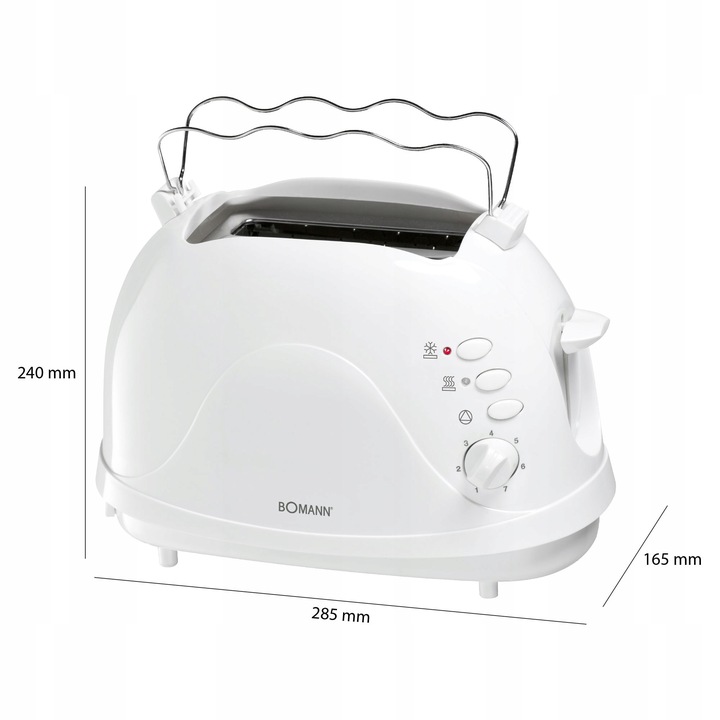 TOSTER NA 2 KROMKI BOMANN TA 879 W CB BIAŁY