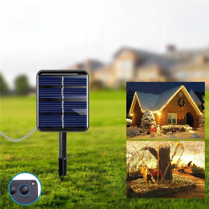 Lampki solarne CHOINKOWE do ogrodu 200 LED DRUCIK świąteczne ZEWNĘTRZNE 20m