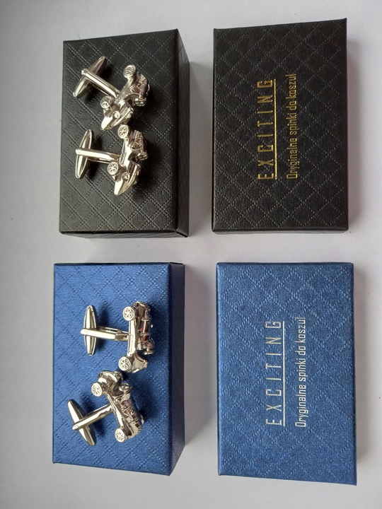 Złote spinki do mankietów Samolot Boeing 737 Lot