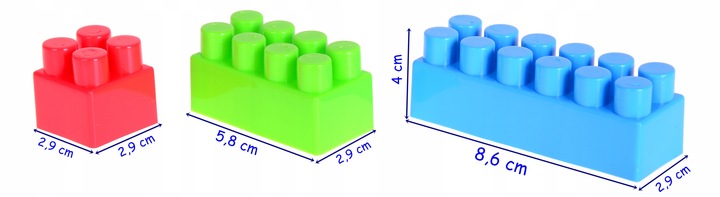 klocki konstrukcyjne BAJA 300 elementów worek
