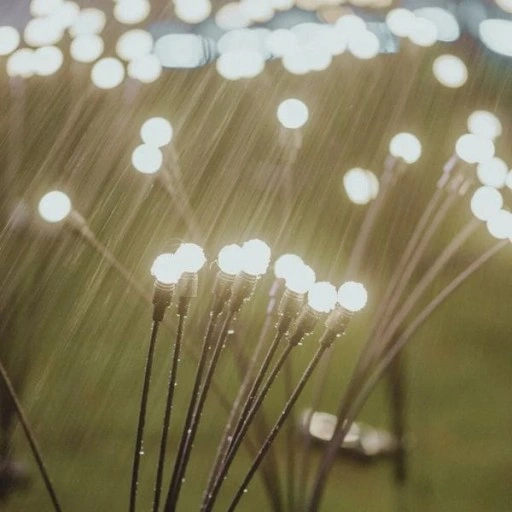 Lampa solarna biała zimna dekoracja taras balkon ogród kuleczki 6led P-376