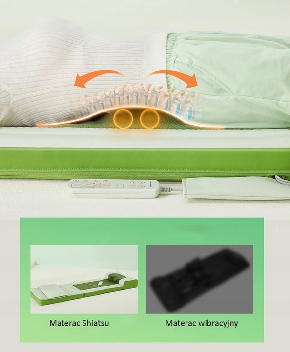 Materac masujący mata masująca Shiatsu grzanie pas podczerwień Gateway