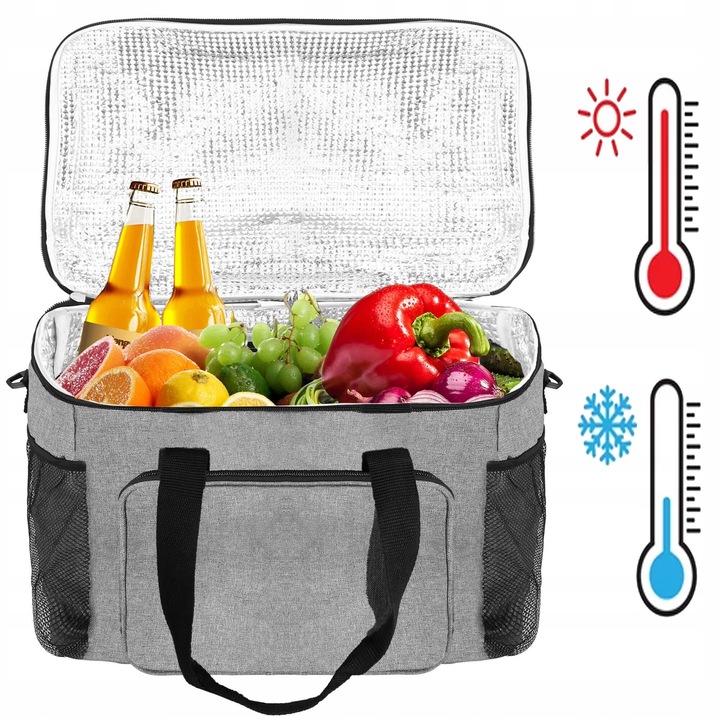 TORBA TERMICZNA NA LUNCH JEDZENIE PLAŻOWA DUŻA BOX LODÓWKA TURYSTYCZNA 28L