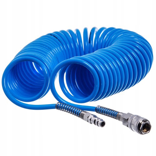 WĄŻ PRZEWÓD 6.5x10mm 20 m SPIRALNY POLIURETANOWY PNEUMATYCZNY DO KOMPRESORA
