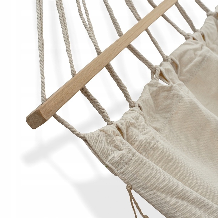 HAMAK Ogrodowy Beżowy 2 liny z POKROWCEM Zawieszenia Tadar Boho 300cm