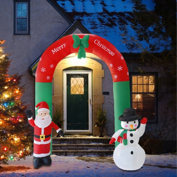 250x200cm MIKOŁAJ BAŁWAN DMUCHANY BRAMKA ŚWIĄTECZKA NADMMUCHIWANA LED