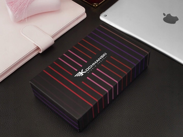 KOCHMANSKI portfel damski skórzany średni zapinany super pojemny czerwony