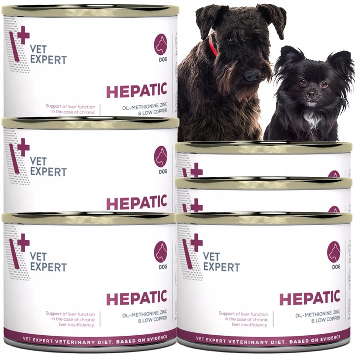 VET EXPERT HEPATIC DOG 6x200g weterynaryjna pies niewydolność wątroby