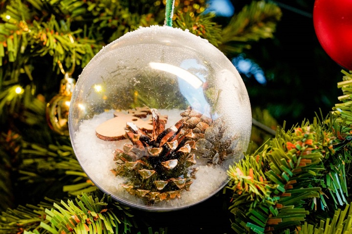 Kula Bombka AKRYLOWA 10cm 10 szt PRZEZROCZYSTA Bombka Plastikowa Otwierana