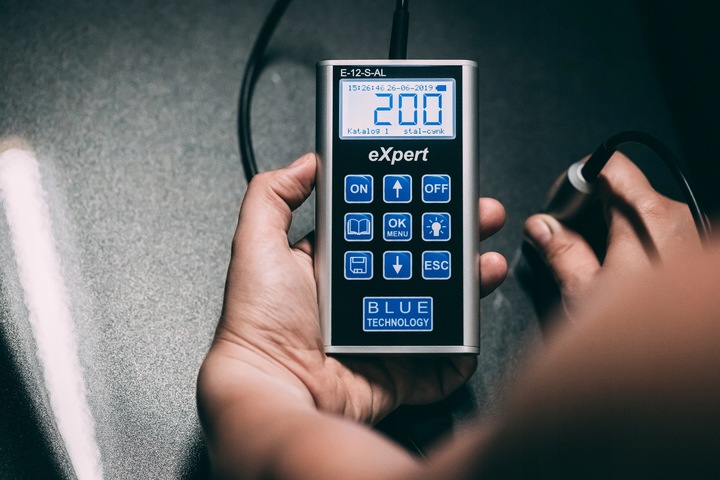 Miernik grubości lakieru Czujnik Tester E-12-S-AL Stal Aluminium Ocynk PRO